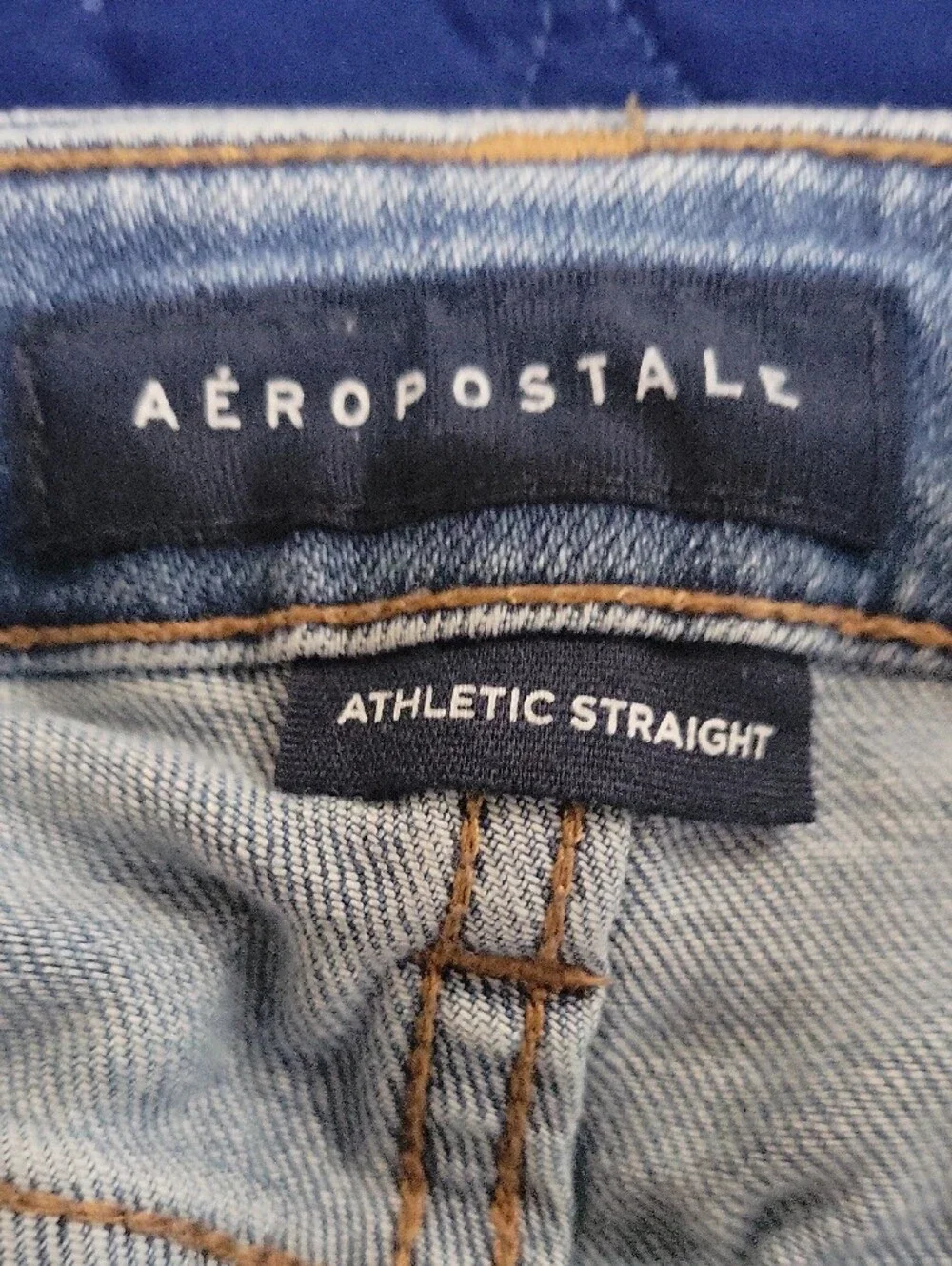 Aeropostale Men's Light Blue Straight Jeans